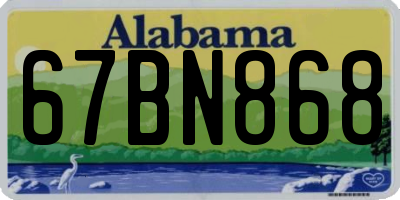 AL license plate 67BN868