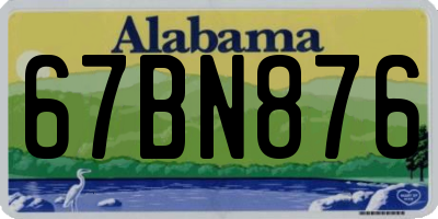 AL license plate 67BN876