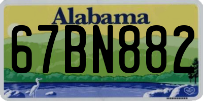 AL license plate 67BN882