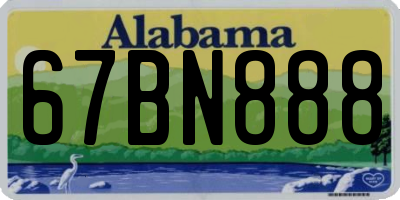 AL license plate 67BN888