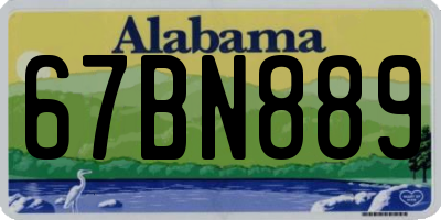 AL license plate 67BN889