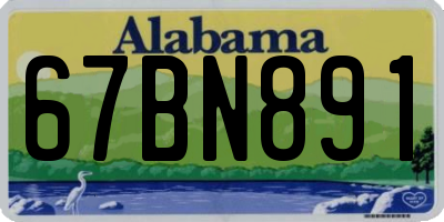 AL license plate 67BN891