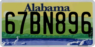 AL license plate 67BN896