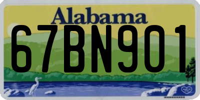 AL license plate 67BN901