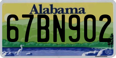 AL license plate 67BN902