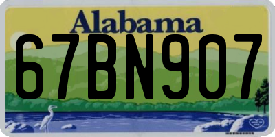 AL license plate 67BN907