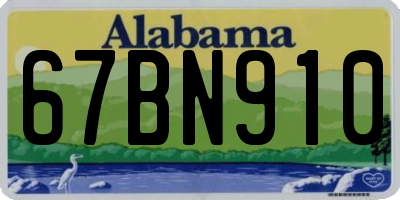 AL license plate 67BN910