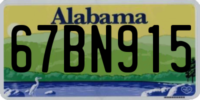 AL license plate 67BN915