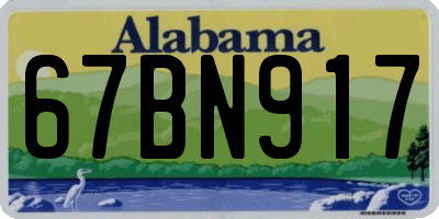 AL license plate 67BN917