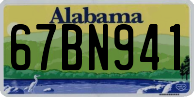 AL license plate 67BN941