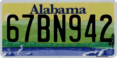 AL license plate 67BN942