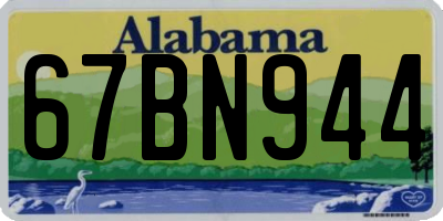 AL license plate 67BN944