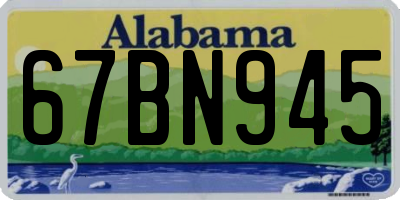 AL license plate 67BN945