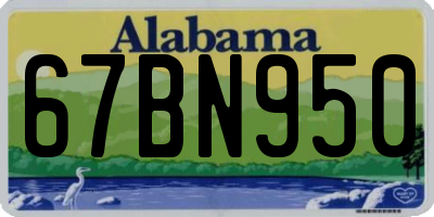 AL license plate 67BN950