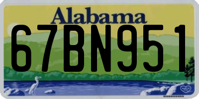 AL license plate 67BN951