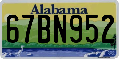 AL license plate 67BN952