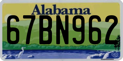 AL license plate 67BN962
