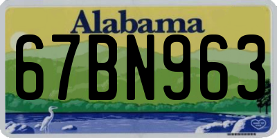 AL license plate 67BN963