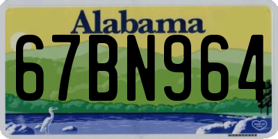 AL license plate 67BN964