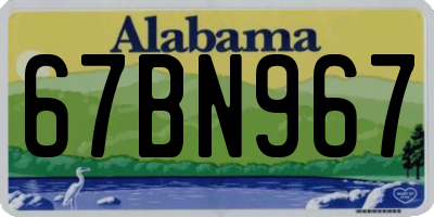 AL license plate 67BN967