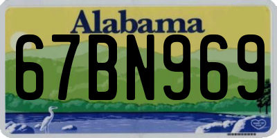 AL license plate 67BN969