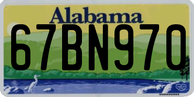 AL license plate 67BN970