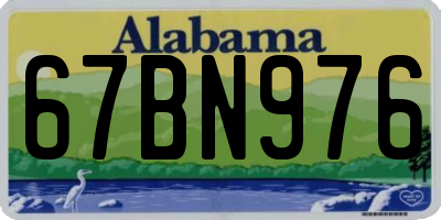AL license plate 67BN976