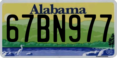 AL license plate 67BN977