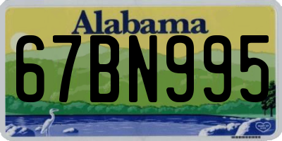 AL license plate 67BN995