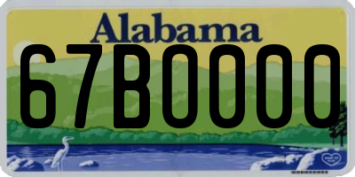 AL license plate 67BO000