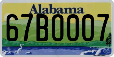 AL license plate 67BO007