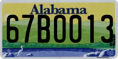 AL license plate 67BO013