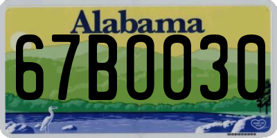 AL license plate 67BO030