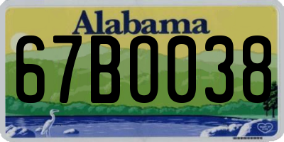 AL license plate 67BO038