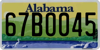 AL license plate 67BO045