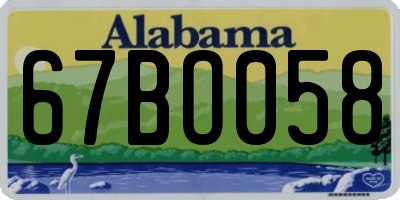 AL license plate 67BO058