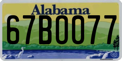 AL license plate 67BO077