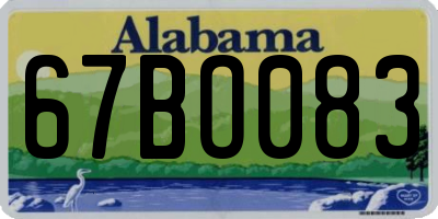 AL license plate 67BO083