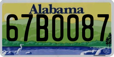 AL license plate 67BO087