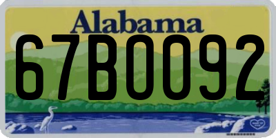 AL license plate 67BO092