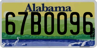 AL license plate 67BO096