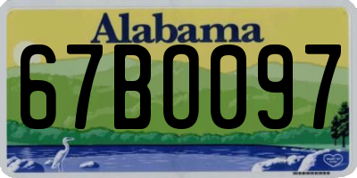 AL license plate 67BO097