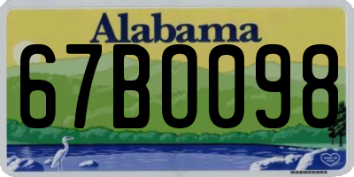 AL license plate 67BO098