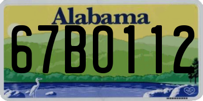 AL license plate 67BO112