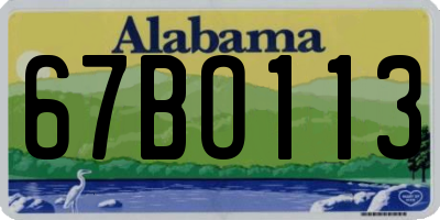 AL license plate 67BO113