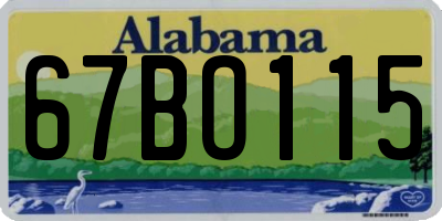 AL license plate 67BO115