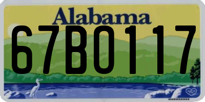 AL license plate 67BO117