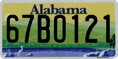 AL license plate 67BO121