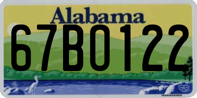 AL license plate 67BO122