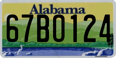 AL license plate 67BO124